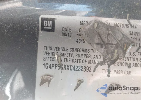 2012 Buick Verano z USA, uszkodzony, nr VIN 1G4PP5SKXC4232393